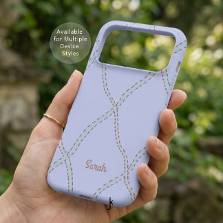 Elegant Girl Soft Mauve Pastel Wavy Line Pattern
