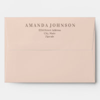 Elegant Girly Blush Pink mailing Return Address