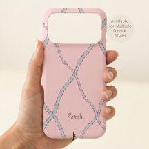 Elegant Girly Blush Pink Pastel Wavy Line Pattern