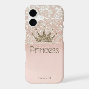 Elegant Girly Crown Princess, Glitter Bokeh