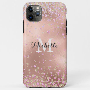 Elegant Girly  Faux Rose Gold Foil Personalised Case-Mate iPhone Case