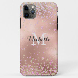 Elegant Girly  Faux Rose Gold Foil Personalized Case-Mate iPhone Case