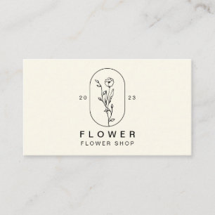 Elegant Girly Flower Florist Floral Business Card