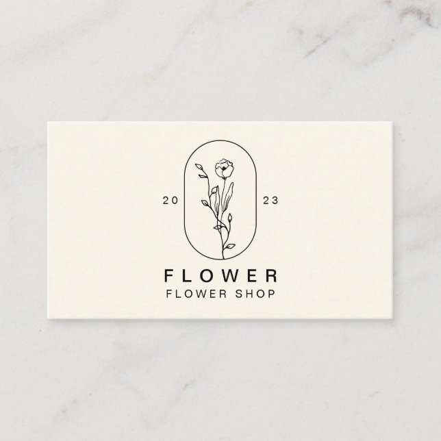 Elegant Girly Flower Florist Floral Business Card (Front)