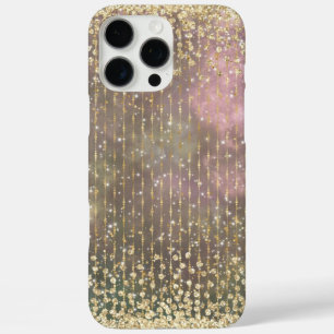 Elegant Girly Gold Beaded Glitter  iPhone 16 Pro Max Case