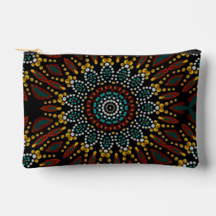 Elegant Girly Modern Stylish Dot Mandala Pattern Accessory Pouch