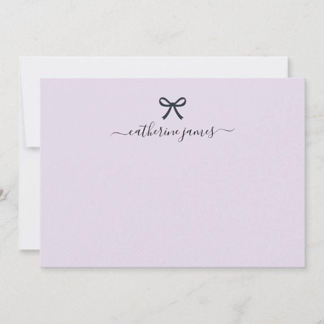 Elegant Girly Monogram Name Script Cute Purple Card (Front)