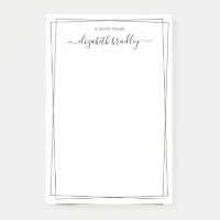 Elegant Girly Monogram Signature Black White