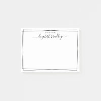 Elegant Girly Monogram Signature Black White Post-