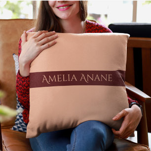 Elegant Girly Pink & Dark Red Script Gift  Cushion