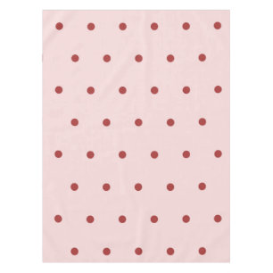 Elegant Girly Pink Polka Dots Pattern Spring  Tablecloth