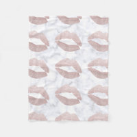 elegant girly rose gold glitter lips white marble