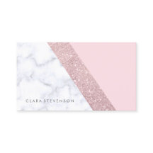 elegant girly rose gold glitter white marble pink