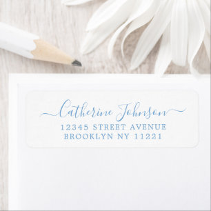 Elegant Girly Script Calligraphy Dusty Blue