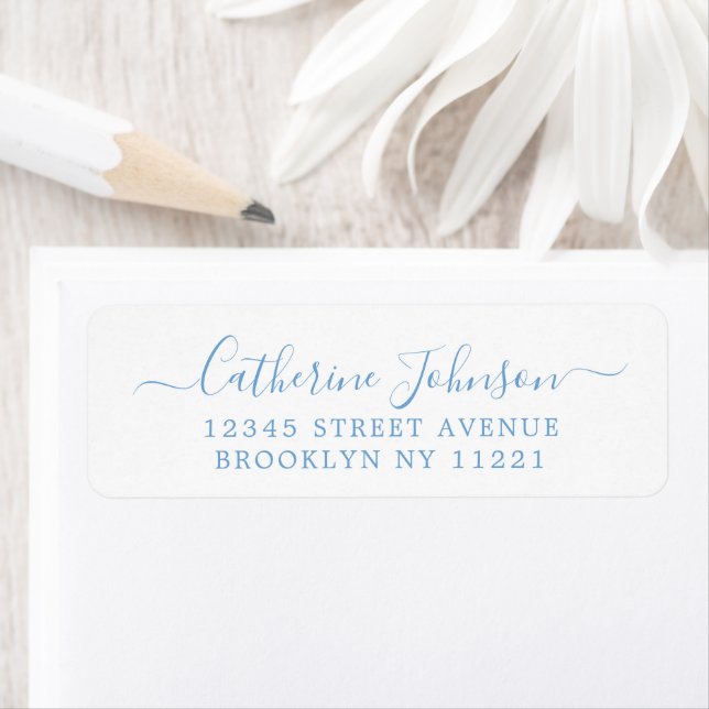 Elegant Girly Script Calligraphy Dusty Blue (Insitu)