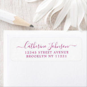 Elegant Girly Script Calligraphy Magenta Pink