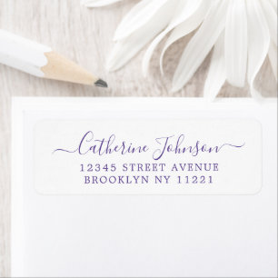 Elegant Girly Script Calligraphy Purple Violet
