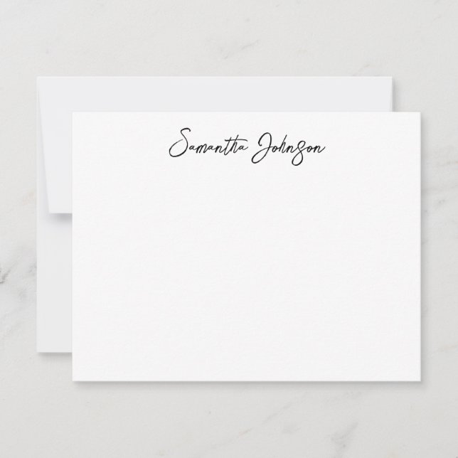 Elegant Girly Script Name Card (Front)