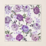 Elegant Girly Violet Lilac Purple Flowers Scarf<br><div class="desc">This elegant and girly violet and lilac purple floral pattern is perfect for the trendy and stylish woman. It's country and pretty design is great for many gifts and occasions. Enjoy this beautiful watercolor flower print for your next purchase; for yourself,  your friends,  or your family!</div>