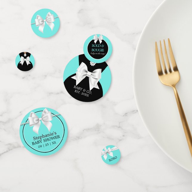 Elegant Glam Aqua Ethnic Tiffany Baby Shower Confetti (Group)