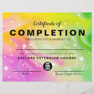 Elegant Glam Iradiscent Certificate of Completion
