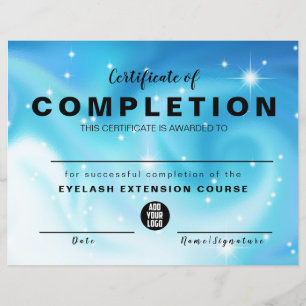 Elegant Glam Iradiscent Certificate of Completion