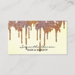 Elegant glam makeup artist business card