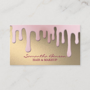 Elegant glam makeup artist business card