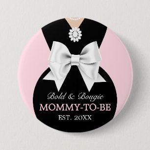 Elegant Glam Pink Baby & Co Tiffany Baby Shower 7.5 Cm Round Badge
