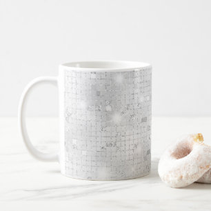 Elegant Glam White Silver Glitz Sparkle  Coffee Mug