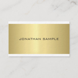 Elegant Glamorous Design Modern Gold Luxury Trendy Business Card