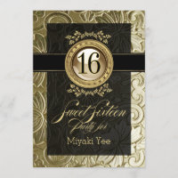 Elegant Glamour Embossed Sweet Sixteen
