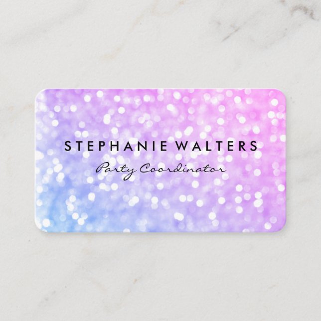 Elegant Glamour Glitter Business Card (Front)