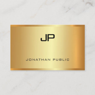 Elegant Glamour Gold Look Template Modern Trendy Business Card