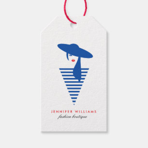 Elegant Glamour Mod Girl Boutique Gift Tags