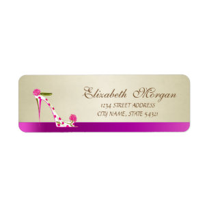 Elegant Glamourous  Address Label-Heel