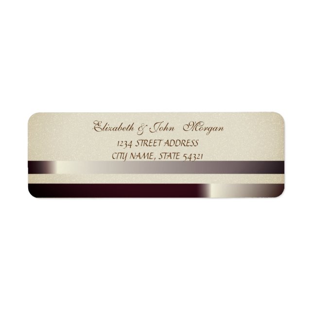 Elegant Glamourous  Chic Glittery Address Label (Front)