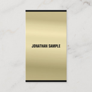 Elegant Glamourous Gold Look Modern Plain Luxury Business Card
