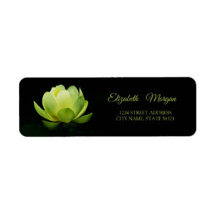 Elegant Glamourous Green Lotus  Label