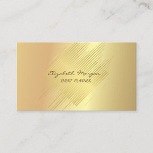 Elegant Glamourous Modern ,Faux Gold,Stripes Business Card