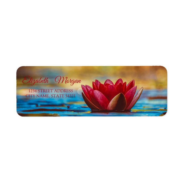 Elegant Glamourous  Red Lotus  (Front)
