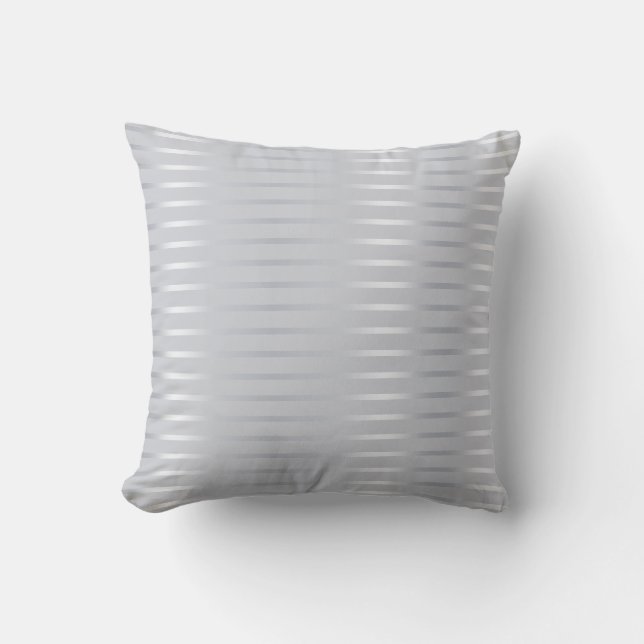 Elegant Glamourous Silver Look Modern Template Cushion (Front)