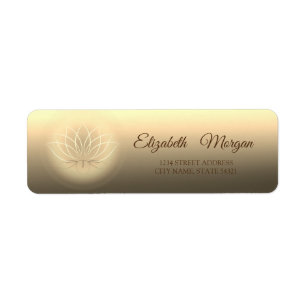 Elegant Glamourous Stylish Lotus Address Label