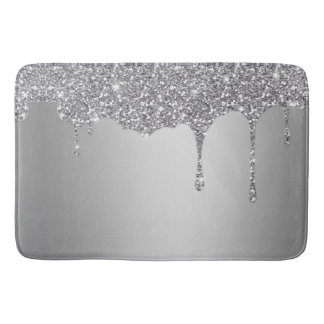 Elegant glitter bath mat