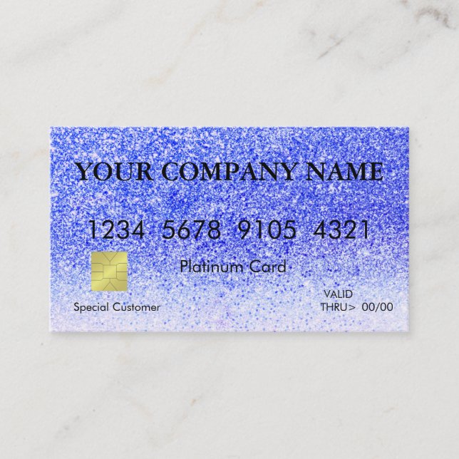 Elegant Glitter Credit Card (Front)