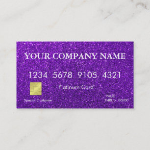 Elegant Glitter Credit Card
