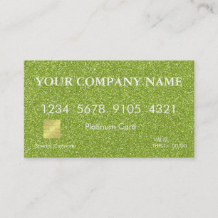 Elegant Glitter Credit Card