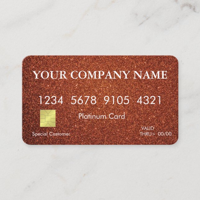 Elegant Glitter Credit Card (Front)