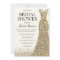 Elegant Glitter Gold Dress Bridal Shower Invite