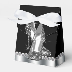 Elegant Glitter High Heel Shoe Favour Box